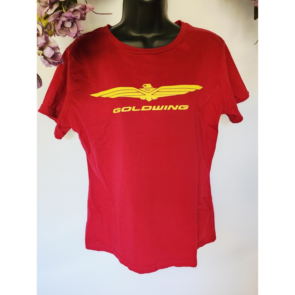 GOLDWING VINTAGE RED AND GOLD MAYHEM INDUSTRIES‎ INC LARGE COTTON TSHIRT UNISEX